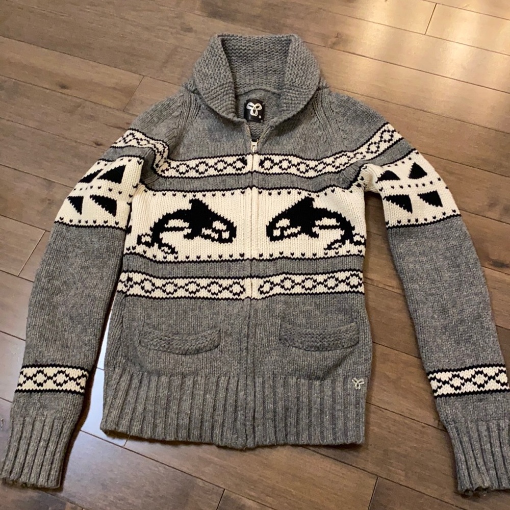 TNA zip up sweater